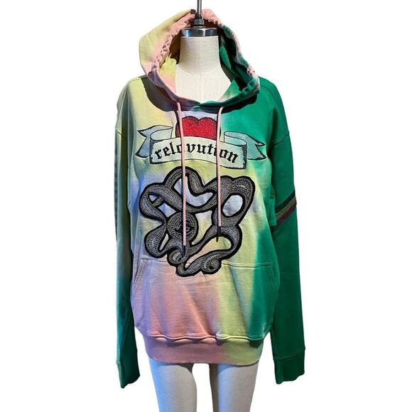 NWOT Zadig & Voltaire Spencer Tie Dye Hoodie Sweatshirt Medium - Picture 2 of 8